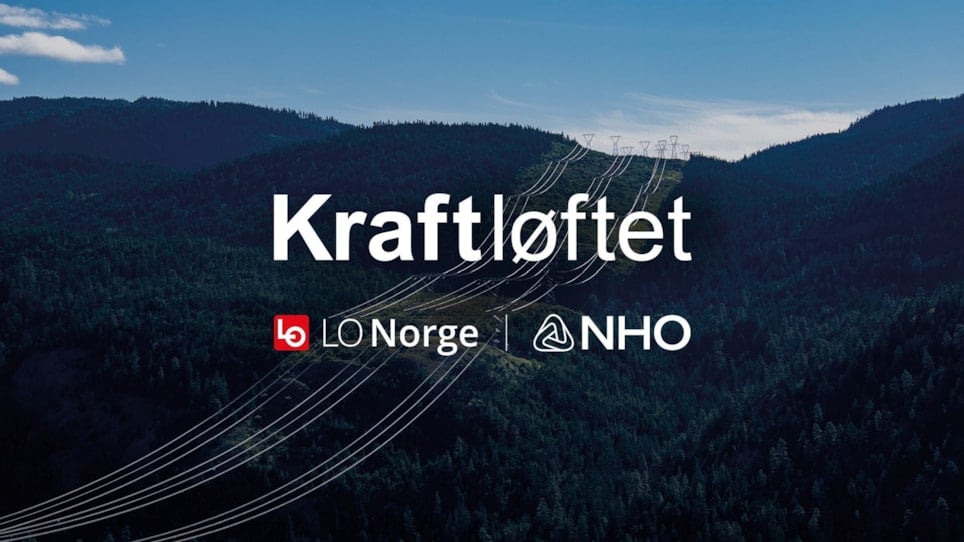 Hovedbildet for Kraftløftet med LO og NHO logo